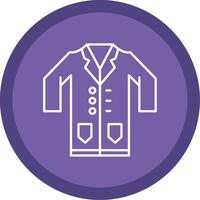 Lab Coat Line Multi Circle Icon vector