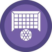 Goal Post Glyph Multi Circle Icon vector
