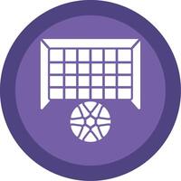 Goal Post Glyph Multi Circle Icon vector