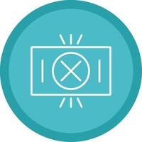 Red Card Line Multi Circle Icon vector