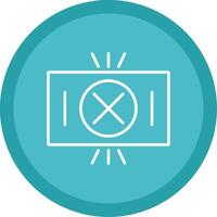 Red Card Line Multi Circle Icon vector