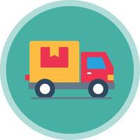 Truck Flat Multi Circle Icon vector