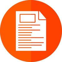 File Glyph Red Circle Icon vector
