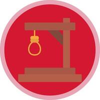 Gallows Flat Multi Circle Icon vector