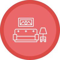 Living Room Line Multi Circle Icon vector