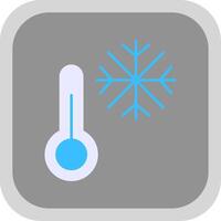 Cold Flat Round Corner Icon vector