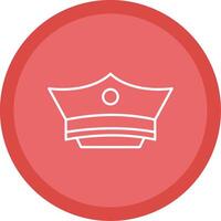 Policeman's hat Line Multi Circle Icon vector