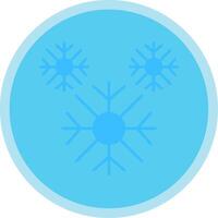 Snowflake Flat Multi Circle Icon vector