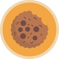 Cookie Flat Multi Circle Icon vector