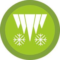 Icicle Glyph Multi Circle Icon vector