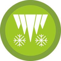 Icicle Glyph Multi Circle Icon vector