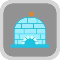 Igloo Flat Round Corner Icon vector