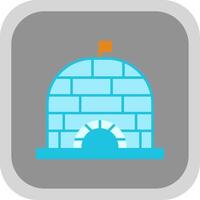 Igloo Flat Round Corner Icon vector