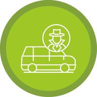 Thief Van Line Multi Circle Icon vector