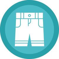 Shorts Glyph Multi Circle Icon vector