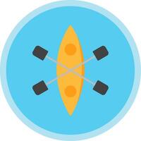 Kayak Flat Multi Circle Icon vector