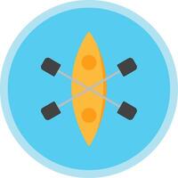 Kayak Flat Multi Circle Icon vector