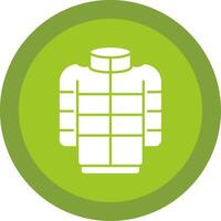 Puffer Coat Glyph Multi Circle Icon vector