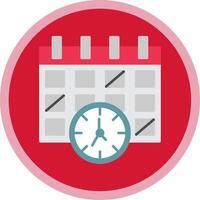 Timetable Flat Multi Circle Icon vector