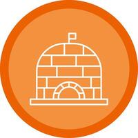 Igloo Line Multi Circle Icon vector