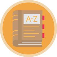 Dictionary Flat Multi Circle Icon vector