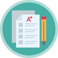 Exam Flat Multi Circle Icon vector