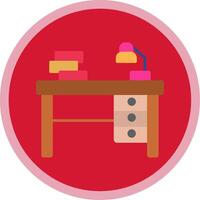 Desk Flat Multi Circle Icon vector