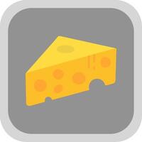 Cheese Flat Round Corner Icon vector