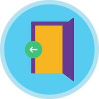 Entry Flat Multi Circle Icon vector