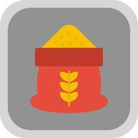 Grain Flat Round Corner Icon vector