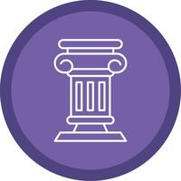 Pillar Line Multi Circle Icon vector