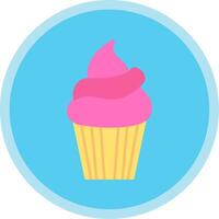 Cupcake Flat Multi Circle Icon vector