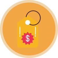 Price Tag Flat Multi Circle Icon vector