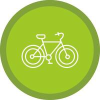 Bicycle Line Multi Circle Icon vector