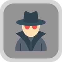 Criminal Flat Round Corner Icon vector