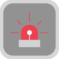 Siren Flat Round Corner Icon vector