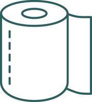 Toilet Roll Line Gradient Round Corner Icon vector