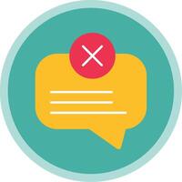 No Message Flat Multi Circle Icon vector