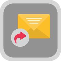 Forward Message Flat Round Corner Icon vector