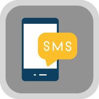 Sms Flat Round Corner Icon vector