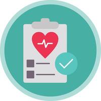 Health Check Flat Multi Circle Icon vector