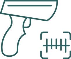 Barcode Scanner Line Gradient Round Corner Icon vector