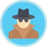 Spy Flat Multi Circle Icon vector