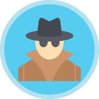 Spy Flat Multi Circle Icon vector