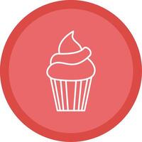 Cupcake Line Multi Circle Icon vector