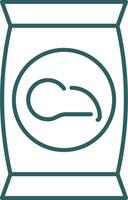Crisps Line Gradient Round Corner Icon vector