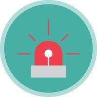 Siren Flat Multi Circle Icon vector