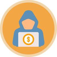 Money Laundering Flat Multi Circle Icon vector