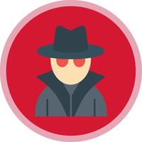 Criminal Flat Multi Circle Icon vector