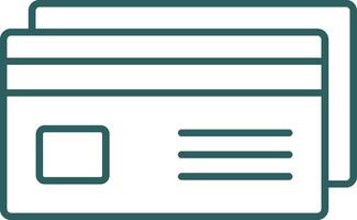 Debit Card Line Gradient Round Corner Icon vector